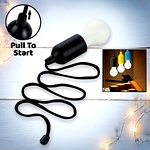 LED Bulbs Pull Cord Light LED Pull Cord Light Hanging LED Bulb Pull Wire Drawstring Light Bulb Black LED Pendant Lights (1pcs)