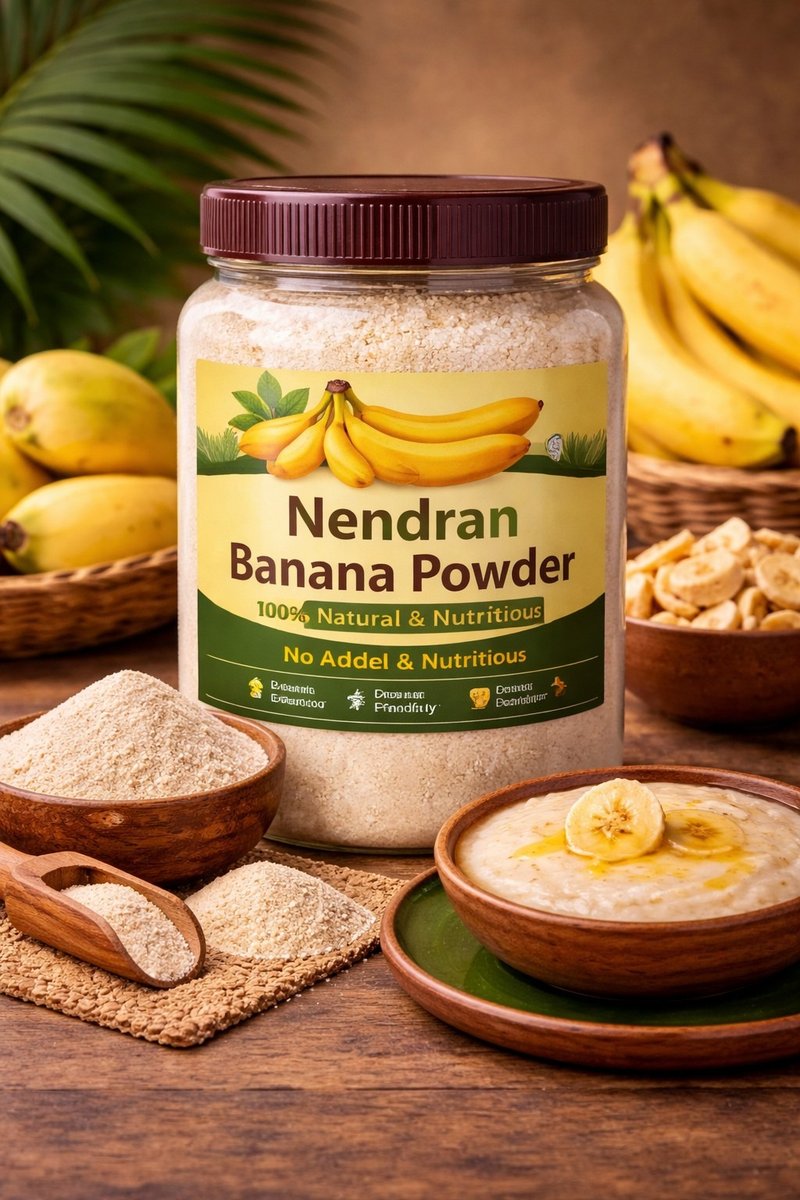 Raw Nendran Banana Powder, Kerala Nendram Banana